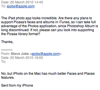 steve jobs email